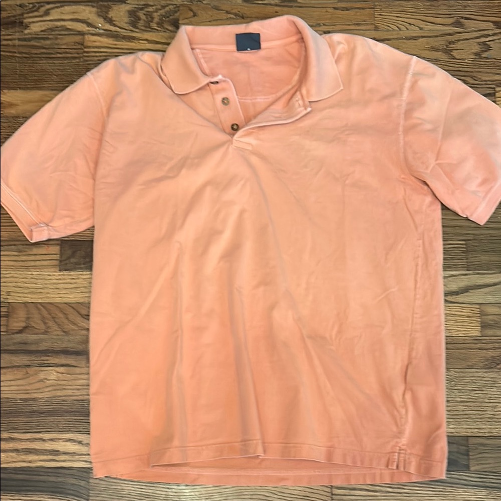 Woolrich Orange Polo Relaxed Fit Knit Fabric